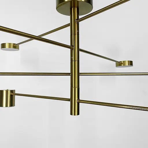 Сучасна латунна LED люстра FLEA з ріжками, що регулюються по осі | Арт. DE 31/8 AB | Line F - фото 11