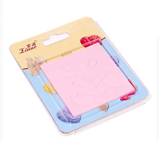 Силиконовый штамп для мастики "Тюльпаны" (модель 001), 6.6х6.6 см, Kitchen Master Розовый 87381 - фото 3