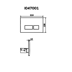 Клавіша для інсталяції пневматична Am.Pm Pro S пластик біла I047001, Білий - фото 3
