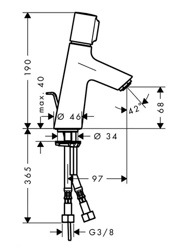 Смеситель для умывальника Hansgrohe Talis Select S 80 с донным клапаном хром 72040000 Хром - фото 2