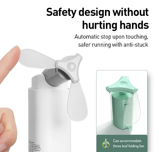 Вентилятор портативный Baseus 13 часов работы Square Portable Folding Fan - фото 3