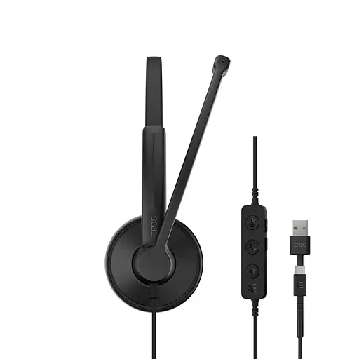 Компьютерная моногарнитура Epos On-Ear IMPACT 100 MS, USB C + A, Microsoft Teams, однонаправленный, 2 м, Черный - фото 6