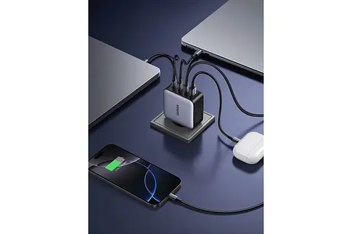 Зарядний пристрій Ugreen 200W GaN Nexode X764 4 порта 1U+3C (UGR-35539) EU вилка сірий - фото 4