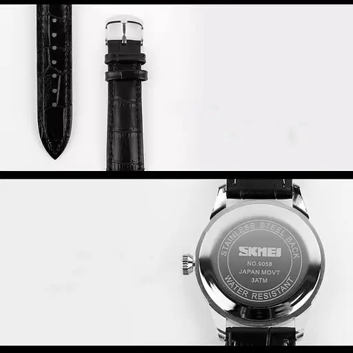 Наручний годинник чоловічий Skmei 9058 Black Man Stainless Steel, 9058SBK-B (18411) - фото 4