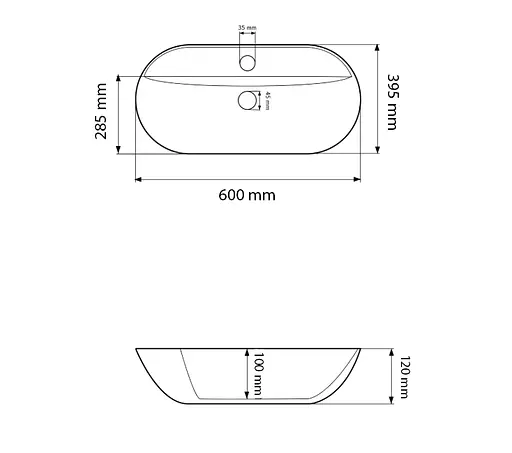 Умивальник VBI Terni чорний матовий накладний VBI-011803, Чорний матовий - фото 4