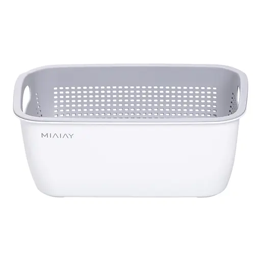 Кошик для миття овочів та фруктів Yiwu пластиковий 29х5х21х11 см білий HP-45-6W