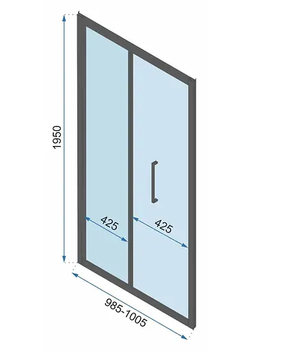 Душевая кабина Rea Rapid Fold 100x80 gold пристенная REA-KPL-09406, Универсальная, прозрачная, золотая - фото 6