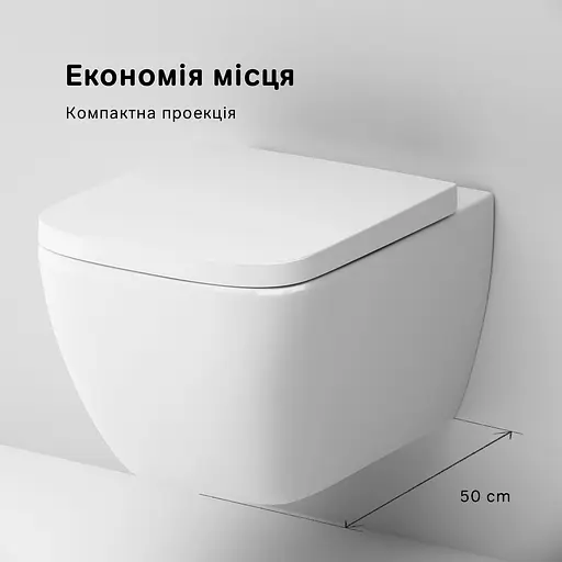 Унитаз подвесной FlashClean Am.Pm Spirit 2.0 с сиденьем микролифт Square белый C701701SC, Белый - фото 7