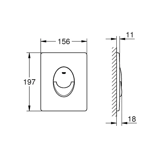 Панель змиву для унітаза Grohe QuickFix Start 38964SH0, Білий - фото 2