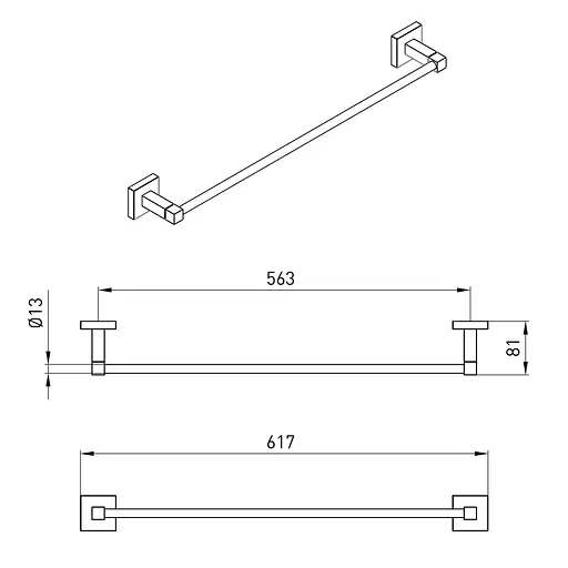Тримач для рушника Volle Cuadro De La Noche 2536.270104 - фото 2