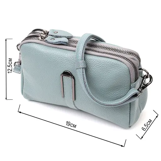 Женская повседневная сумка Vintage на два отделения из натуральной кожи 19х12.5х6.5 см sum0029028 - фото 3