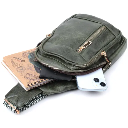 Слинг сумка для женщин Vintage из экокожи 18.5х29х8 см sum0026965 - фото 8