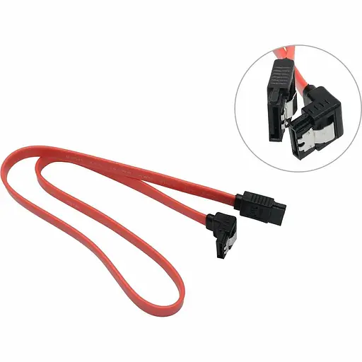 Кабель Atcom Sata длина 50 см угловой 90 г с застежкой - фото 3