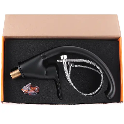 Змішувач для кухні Haiba Hansberg 777 black HB0216 Чорний матовий - фото 2