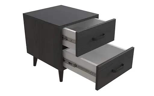 Тумба Віва 2 на конусних ніжках Ferrum-decor 41x35x40 Чорний метал ДСП Сосна Кембра 16 мм (FRD-106810)