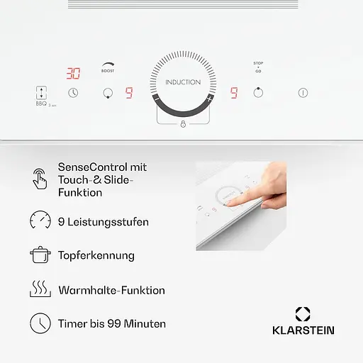 Индукционная варочная поверхность Klarstein Delicatessa Domino Prime (10045583) - фото 2