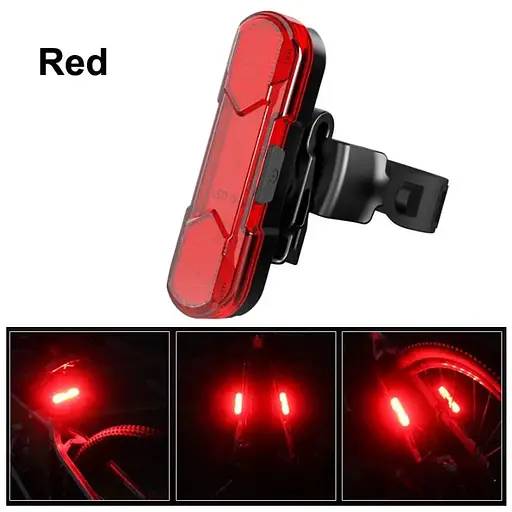 Велосипедный фонарь задний аккумуляторный AS1010 габаритные огни вело фара красный свет 4 режима - фото 9