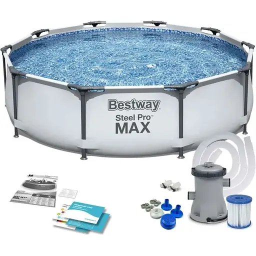 Каркасный бассейн Bestway 56408, размер 305 x 76 см с фильтрующим насосом - фото 1