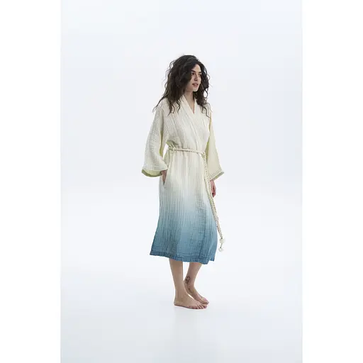 Халат Lotus Home Nitra muslin blue L/XL (svt-2000022351034) - фото 7