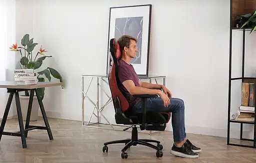 Геймерское кресло GT Racer черное с красным (X-5107 Black/Coral) - фото 15