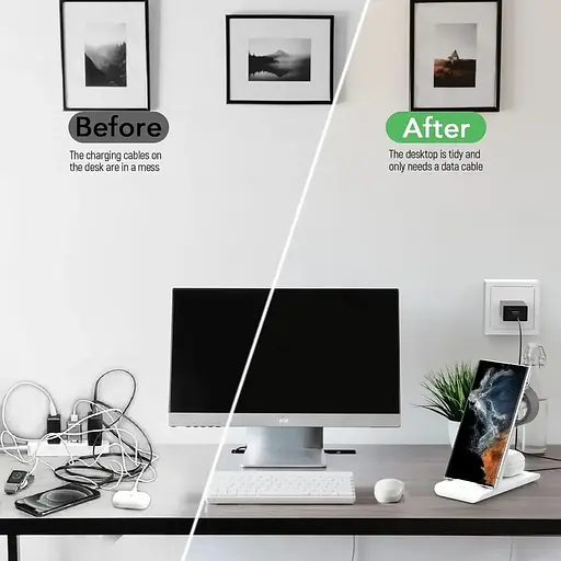 Бездротовий магнітний зарядний пристрій Aresh JH12 G 3 в 1 - фото 2