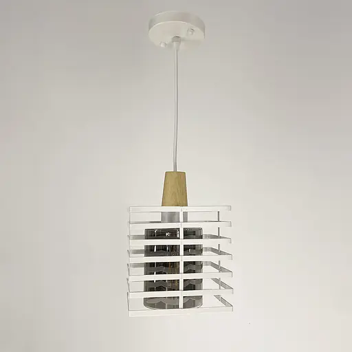 Світильник в стилі Лофт з білим корпусом решіткою та графітовим плафоном Line.F 12391/1 WT+GR - фото 3