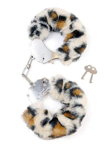 Наручники Fetish B - Series Furry Cuffs (леопардовый) - фото 1
