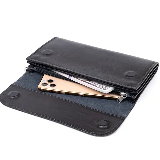 Чоловіча шкіряна барсетка GRANDE PELLE 22,3х12,5х2,7 см acs0015934 - фото 5