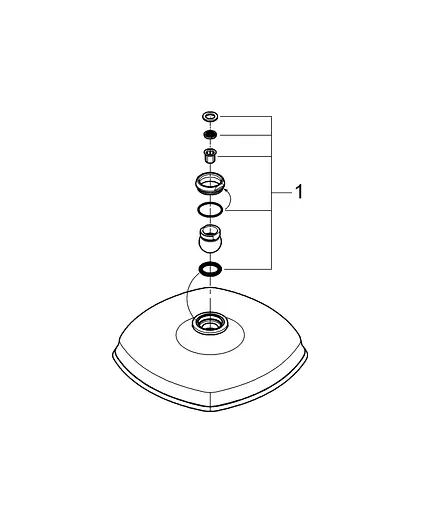 Верхній душ з одним режимом Grohe Grandera 210 27974000, Хром - фото 5