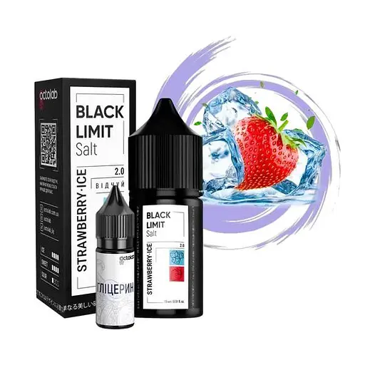 Набор компонентов для самозамеса солевой заправки Black Limit 30 мл Strawberry Ice, клубника лёд 0-65 мг (18277)