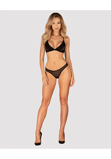 Комплект еротичної білизни Obsessive Latinesa M/L чорний - фото 3