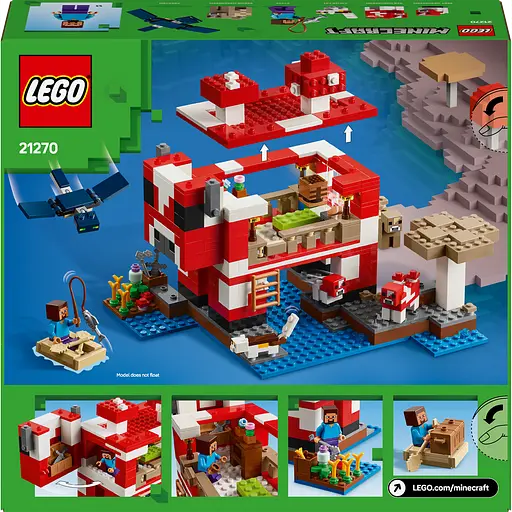 Уценка. Конструктор LEGO Minecraft Грибной дом, 500 деталей (21270) - фото 2