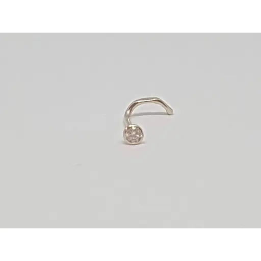 Золота сережка-пірсинг Dear в ніс Dear с фіанітом. 1023.1 - фото 3