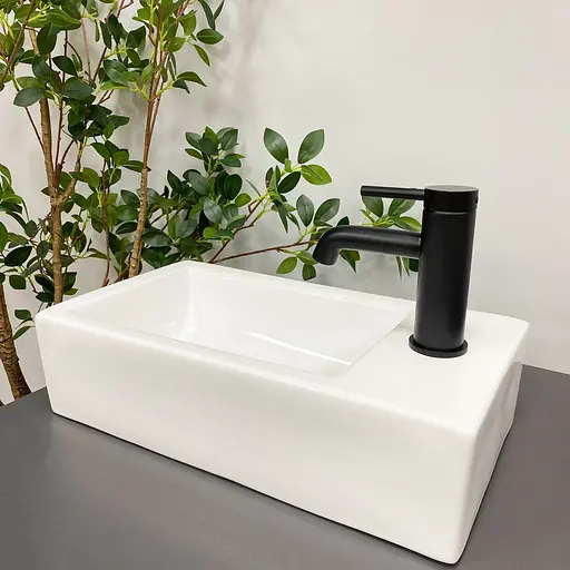 Умивальник VBI Lecce L white накладний підвісний VBI-015604, Білий - фото 6