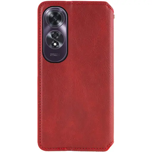 Шкіряний чохол-книжка Getman Cubic (PU) для Oppo A60 4G Червоний - фото 3