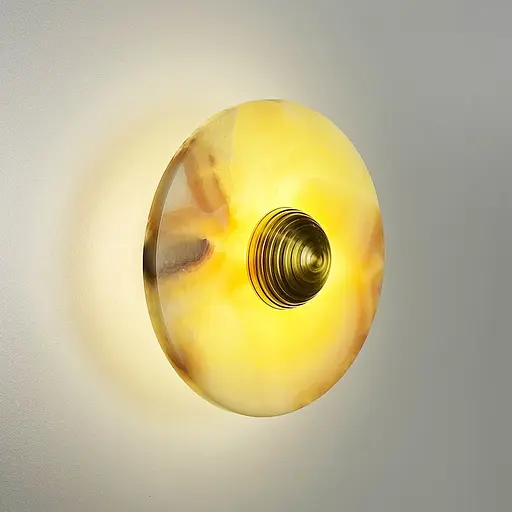 Бра із мармуру жовто-рожевого кольору Ø 20 см Арт. WSC 2-200 WT Line F - фото 3