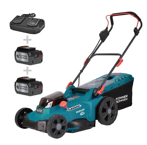 Газонокосарка акумуляторна Konner & Sohnen з АКБ та ЗП KS 43LM-40V set - фото 2