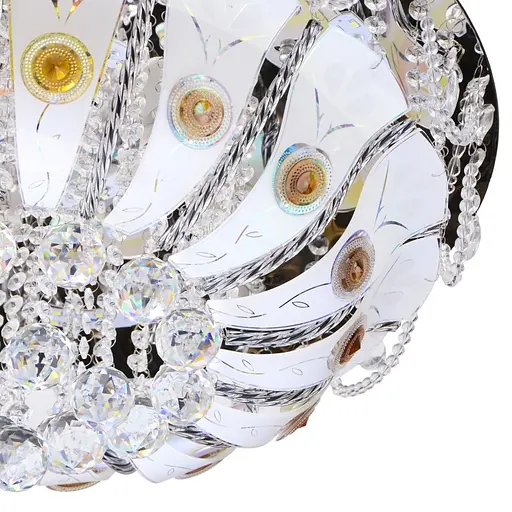 Люстра стельова Brille розвмна кришталева E14 40W WH (BCL-616C/9) - фото 3