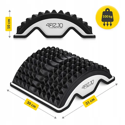 Тренажер для растяжения спины и позвоночника 4FIZJO массажный Black/White (P-5905973407236) - фото 6