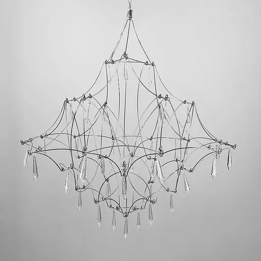 Дизайнерська невагома люстра MIRA C d80 см Line.F MJ 158-800 CH - фото 2