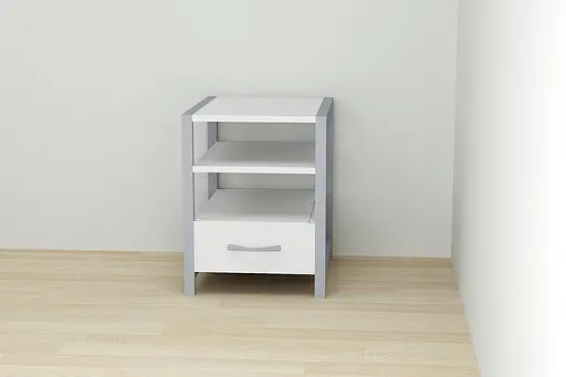 Тумба універсальна Ferrum-decor Вів'єн 1/1 50x41x40 сірий ДСП Білий 16мм (FRD-104151)