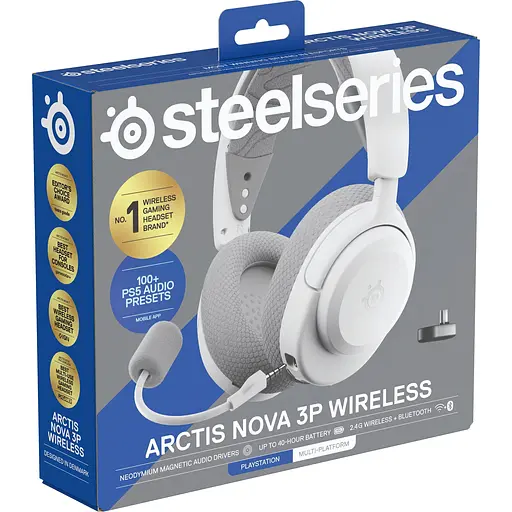 Навушники ігрові SteelSeries Arctis Nova 3P Wireless for Playstation White (61687) [143296] - фото 5
