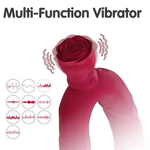 Двусторонний вибратор Y-Lover Rose Bloom Бордовый - фото 5