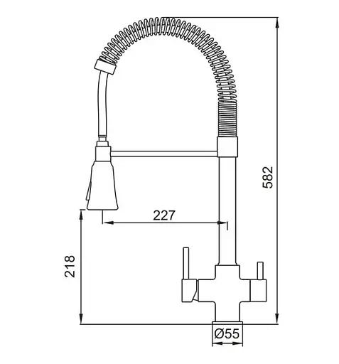 Змішувач для кухні Koer KB-72025-05 з виходом для питної води (KR5015) - фото 2