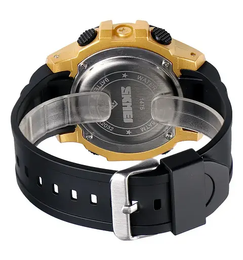 Чоловічий спортивний годинник Skmei 1475 Золотистий - фото 5