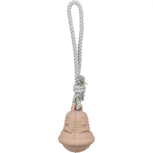 Іграшка Trixie для собак Різдвяний дзвіночок на мотузці для ласощів натуральний каучук 36 см