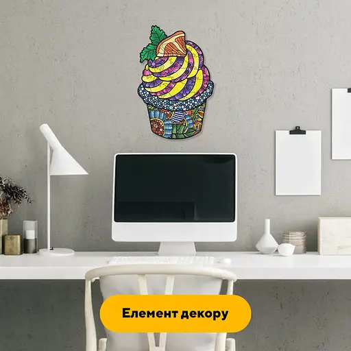 Пазл дерев'яний Апетитний Кексик, А1, Дерев'яна коробка 500+ елементів - фото 6