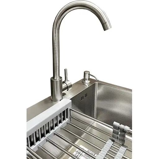 Комплект мийка + змішувач Romzha Arta Carbon U-450 (A) - фото 4