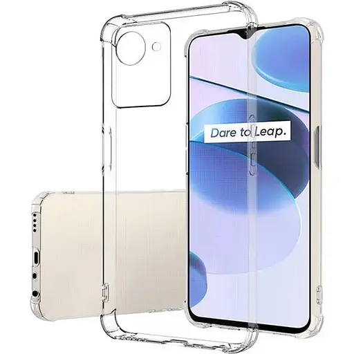 TPU чохол Getman Ease logo посилені кути Full Camera для Realme C30s Безбарвний прозорий - фото 2