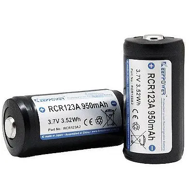 Акумулятор із захистом 16340 Keeppower 123 RCR123A 950mAh 3.7V - фото 3